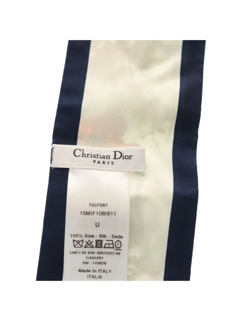 Dior D-millefiori Mitzah Flower Print Silk Twilly Scarf